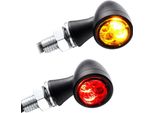 Indicatore Led Moto Con Luce Freno E Posteriore E-Mark TX1 Nero