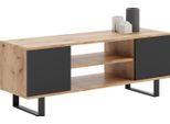 Focus Armadio Rtv 135 Cm - Loft Rovere Craft/Nero
