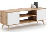 Focus Armadio Rtv 135 Cm Rovere Dorato Craft - Bianco
