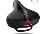 Rockbros Sella Per Bicicletta Uomini Donne Sella Ergonomica Mtb Road Bike 26 * 22Cm Nero Rosso