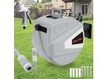 Fiqops Avvolgitubo Avvolgitubo Da Parete Con Supporto A Muro Da 3/4" Di Pollice 20 M Con 9 Ugelli Per Tubo Da Giardino"