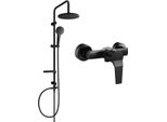 Mexen Erik Set Doccia Esterna Con Soffione E Miscelatore Doccia Caro, Nero - 746640205-70