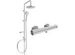 Mexen Carl Set Doccia Esterno Con Soffione E Miscelatore Termostatico Kai, Cromo - 77100240-00