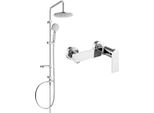 Mexen Carl Set Doccia Esterna Con Soffione E Miscelatore Doccia Zero, Cromo - 71140240-00