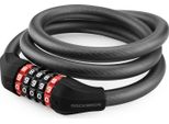 Rockbros Serratura Per Bicicletta A Cavo, 120Cm*15Mm, Serratura A Combinazione A 5 Pezzi, Acciaio Pvc