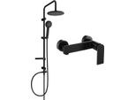 Mexen Carl Set Doccia Esterno Con Soffione E Miscelatore Doccia Zero, Nero - 71140240-70