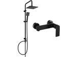 Mexen Tord Set Doccia Esterno Con Soffione E Miscelatore Doccia Zero, Nero - 71140200-70