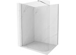 Mexen Kioto-R Parete Doccia Arrotondata Walk-In 160 X 200 Cm, Trasparente 8 Mm, Cromato - 800-160-101-01-06