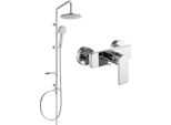 Mexen Carl Set Doccia Esterno Con Soffione E Rubinetto Doccia Cetus, Cromato - 744340240-00