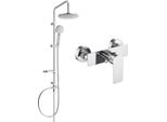 Mexen Carl Set Doccia Esterno Con Soffione E Miscelatore Doccia Alfa, Cromo - 745740240-00