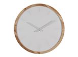 Orologio Da Parete Clayre & Eef Ø 50 Cm Legno Bianco Marrone