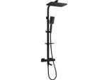 Mexen CQ54 Set Da Vasca-Doccia Con Soffione E Rubinetto Termostatico, Nero/Cromo - 779105495-71