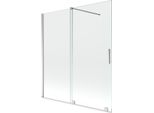 Mexen Velar Paratia Da Vasca Da Bagno A 2 Ante Scorrevole 150 X 150 Cm, Trasparente, Cromo - 896-150-000-01-01