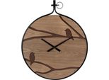 Orologio Da Parete Clayre & Eef 60X4X72 Cm Marrone Nero Mdf Uccelli