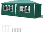Jopassy Gazebo Da Giardino - Pratica Tenda Da Spiaggia, Facile Da Montare Con Easy-Klett, Ideale Per Feste Verde 3X6M