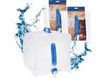 Tanica D'acqua Pieghevole - 20 Litri / Set Da 2 - Contenitore D'acqua 27X27X26 Cm Con Rubinetto