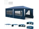 Tolletour 3X3M /3X6M Padiglione Con Pareti Laterali, Impermeabile, Tenda Da Giardino Con Protezione Uv, Tenda Per Feste, Padiglione Da Giardino