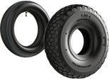 Pneumatici Wiltec Per Tosaerba 11X4.00-4 4Pr Con Camera D'aria E Valvola Diritta Ruota Completa Per Trattorino