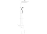 Mexen CQ33 Set Vasca-Doccia Con Soffione E Rubinetto Termostatico, Bianco/Cromato - 779103395-21