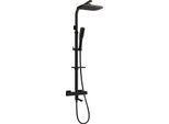 Mexen CQ49 Set Vasca-Doccia Con Soffione E Miscelatore Termostatico, Nero/Oro - 779104995-75