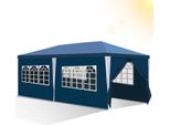 Padiglione Impermeabile - Padiglione Da Patio Con Bulloni, Tenda Da Giardino Perfetta Per Le Feste Blu 3X6M