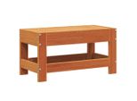 Sgabello Da Giardino Marrone Cera 62X30X32 Cm In Legno Di Pino Massiccio