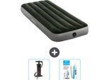 Letto Ad Aria Intex - 1 Persona - 76 X 191 X 25 Cm - Verde - Pompa E Kit Di Riparazione Inclusi Nella Consegna