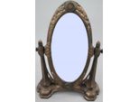 Casa Padrino Specchio Da Trucco In Stile Liberty Rustico Marrone H. 45 Cm - Specchio Da Tavolo - Specchio Da Appoggio - Accessori Decorativi Barocchi E Liberty