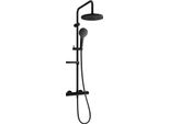 Mexen KX05 Set Doccia Da Esterno Con Soffione E Rubinetto Termostatico, Nero - 771500591-70