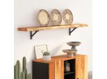 Vidaxl Mensola A Muro 180X20X3,8 Cm Rettangolare In Legno Massiccio Acacia Bordo Albero