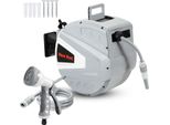 Avvolgitubo Tolletour Avvolgitubo Per Aria Compressa Da 20 M Avvolgitubo Automatico Attacco 8Bar Pistola Multifunzionale Per Spruzzi D'acqua Tubo Per Aria Compressa Portagomma A Parete