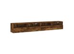 Pensili Tv 2 Pz. Rovere Fumé 100X30X30 Cm Materiale A Base Di Legno