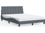 Giroletto Con Testiera In Velluto Grigio Scuro 120X200 Cm
