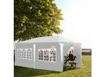 Yakimz Padiglione Impermeabile - Padiglione Da Terrazza Con Bulloni, Tenda Da Giardino Perfetta Per Feste Bianco 3X6M