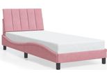 Vidaxl Struttura Letto Senza Materasso "Hanko"" Rosa 90X190 Cm Velluto"