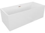 Mexen Vigo Vasca Da Bagno Autoportante 178,5 X 80 Cm, Bianca, Scarico Oro Rosa - 51251788000-60