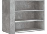 Vidaxl Scaffale A Muro Grigio Cemento 75X35X60 Cm Materiale A Base Di Legno