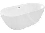 Mexen Roxy Vasca Da Bagno Indipendente 170 X 80 Cm, Bianca, Troppopieno Cromato - 51201708000-01