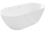 Mexen Roxy Vasca Da Bagno Indipendente 170 X 80 Cm, Bianca, Troppopieno Bianco - 51201708000-20