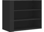 Vidaxl Scaffale A Muro Nero 75X35X60 Cm Materiale A Base Di Legno