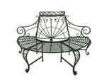 Panchina Da Giardino Clayre & Eef 167X84X102 Cm In Metallo Verde