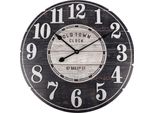 Orologio Da Parete Clayre & Eef Ø 59X5 Cm Legno Nero
