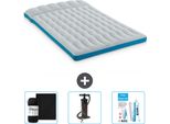 Materassino Da Campeggio Intex - 2 Persone - 127 X 193 X 24 Cm - Blu - Include Lenzuolo - Pompa E Kit Di Riparazione