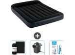 Intex Airbed - Letto Matrimoniale - 137 X 191 X 25 Cm - Blu Scuro - Include Lenzuola - Pompa E Kit Di Riparazione