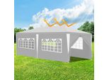 Tolletour Gazebo Da Giardino - Pratica Tenda Da Spiaggia, Facile Da Montare Con Easy-Klett, Ideale Per Feste Bianco 3X6M
