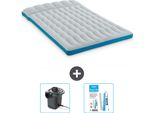 Materassino Da Campeggio Intex - 2 Persone - 127 X 193 X 24 Cm - Blu - Include Pompa E Kit Di Riparazione