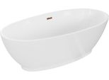 Mexen Bilbao Vasca Da Bagno Freestanding 180 X 90 Cm, Bianca, Troppopieno Oro Rosa - 51311809000-60