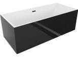 Mexen Vigo Vasca Da Bagno Freestanding 178,5 X 80 Cm, Bianca/Nera, Troppo Pieno Nero - 51251788075-70