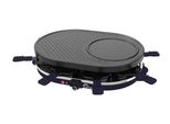 Griglia Per Raclette Da 8 Persone, 1200 W, Con Griglia E Piastra Per Crepes, Blu Notte E Nero Little Balance 8749
