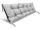 Cuscino Da Giardino 120X40 Cm Impermeabile Per Panchina Pallet Grigio Chiaro